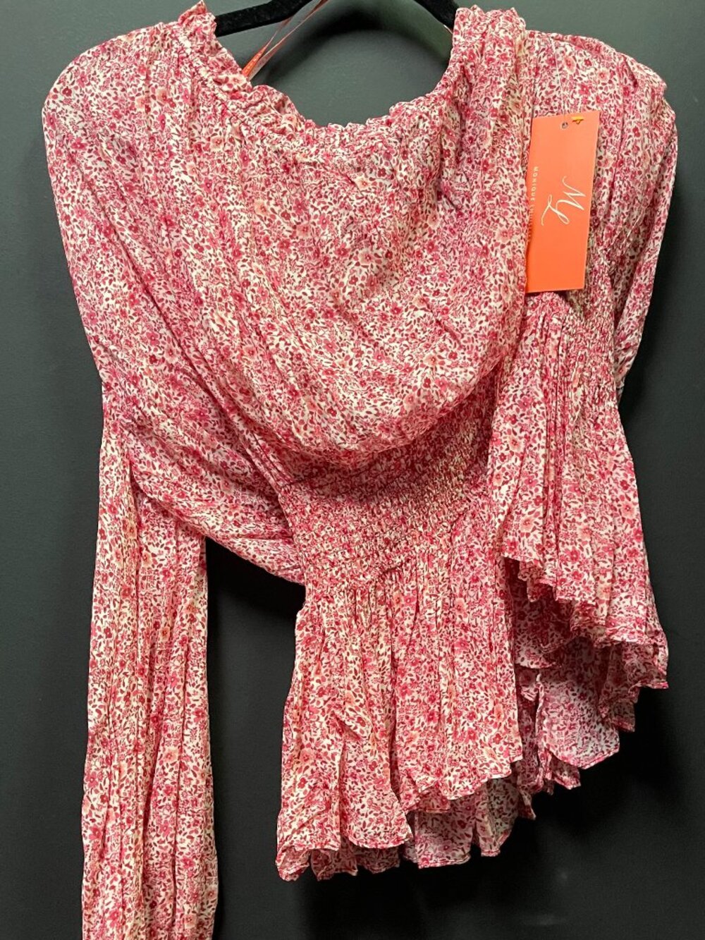Monique Lhuillier Off-Shoulder Blouse